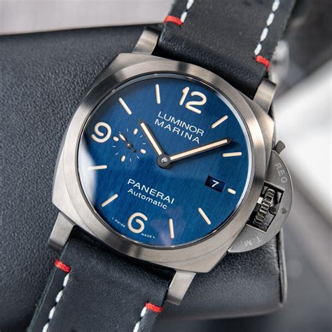 panerai luminor marina blue dial|luminor Panerai automatic chrono.